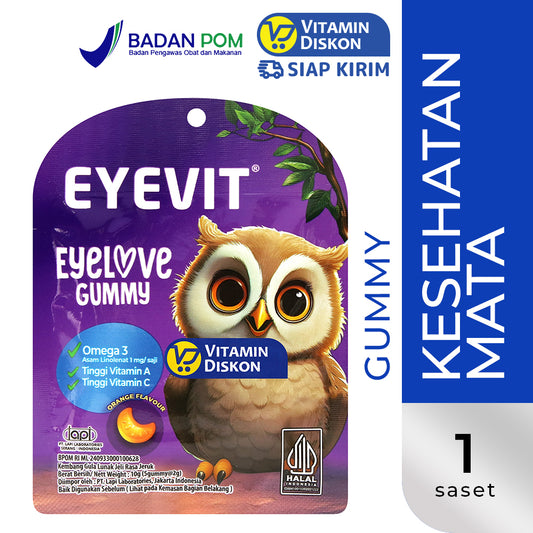 EYEVIT GUMMY RASA ORANGE 1 SACHET ISI 5 GUMMY