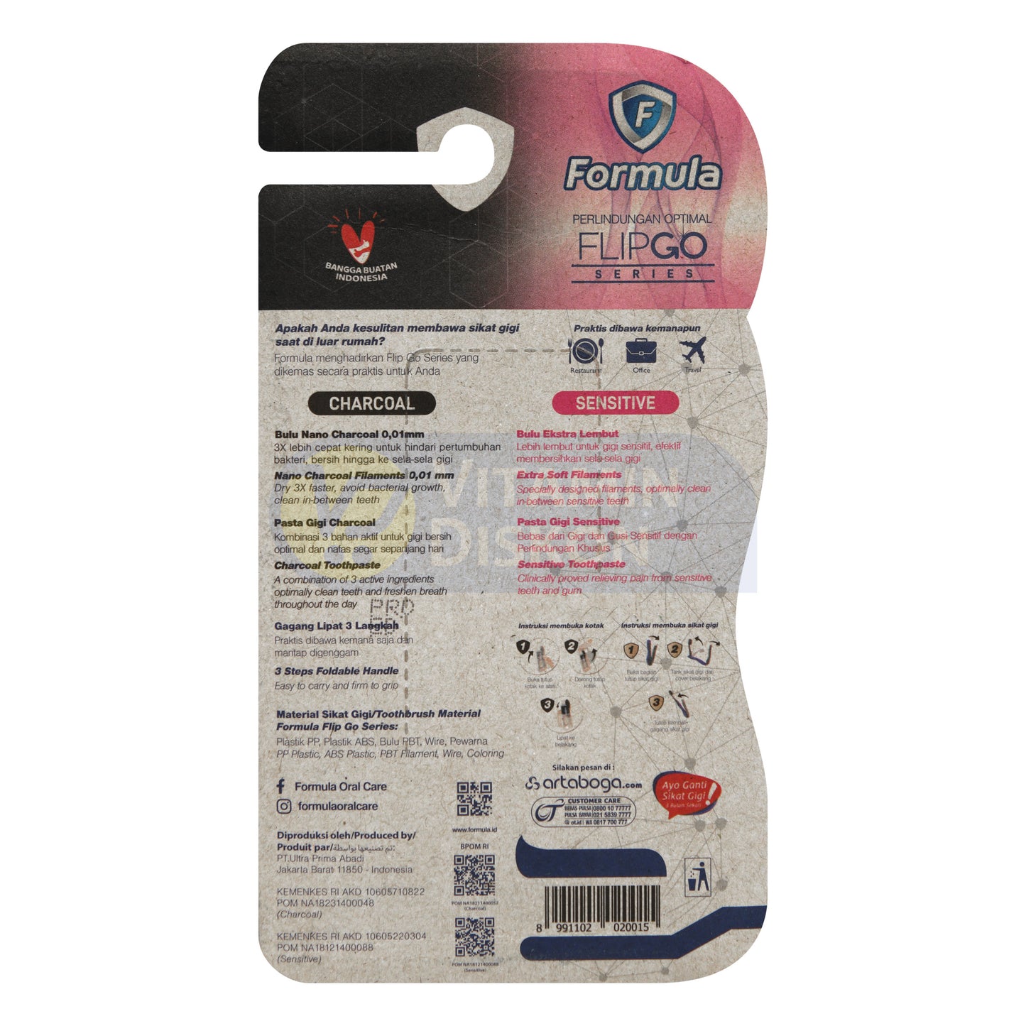 FORMULA SIKAT GIGI FLIPGO CHARCOAL