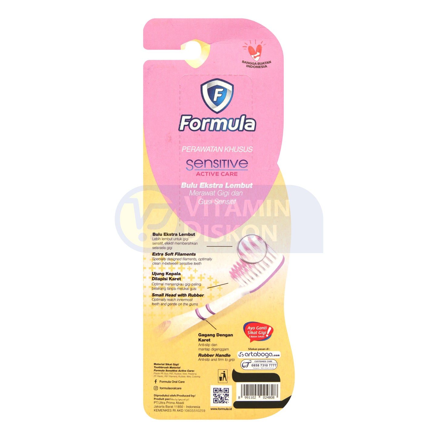 FORMULA SIKAT GIGI SENSITIVE ACTIVE CARE ISI 3