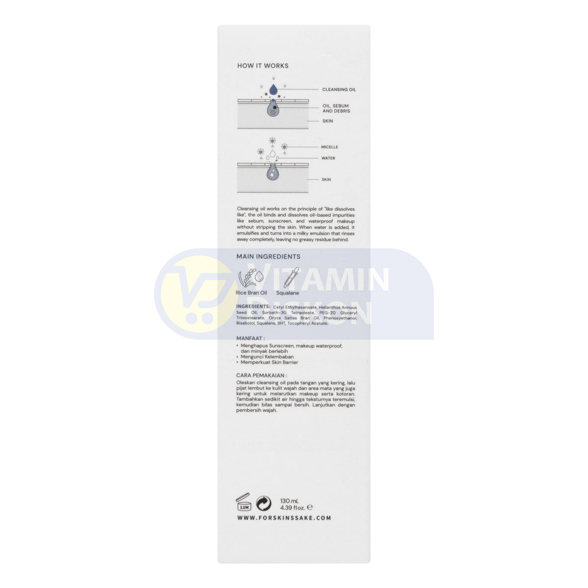 FSS CLEANSING OIL WITH RICE BRAN OIL 5% AND SQUALANE 130ML