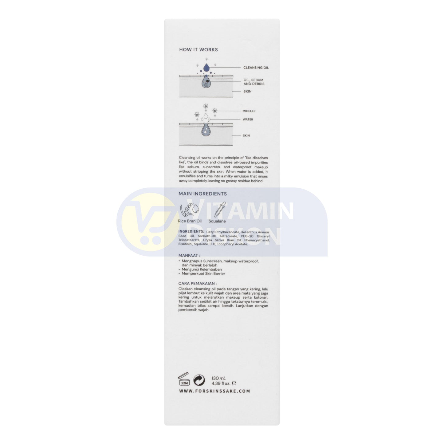 FSS CLEANSING OIL WITH RICE BRAN OIL 5% AND SQUALANE 130ML