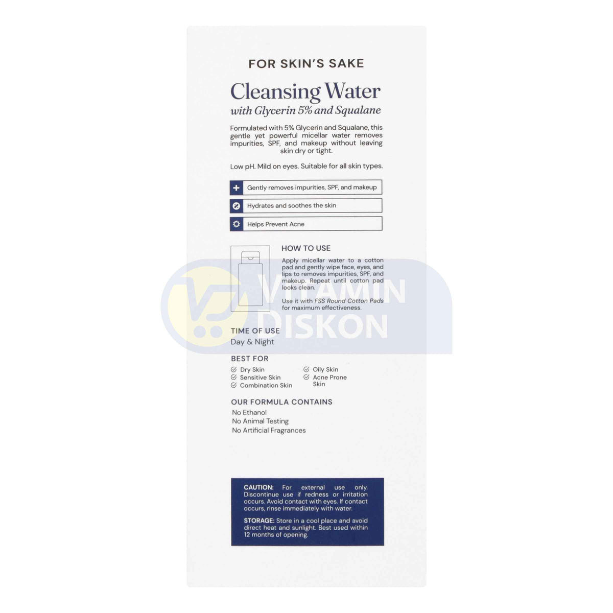 FSS CLEANSING WATER WITH GLYCERIN 5% AND SQUALANE 310ML