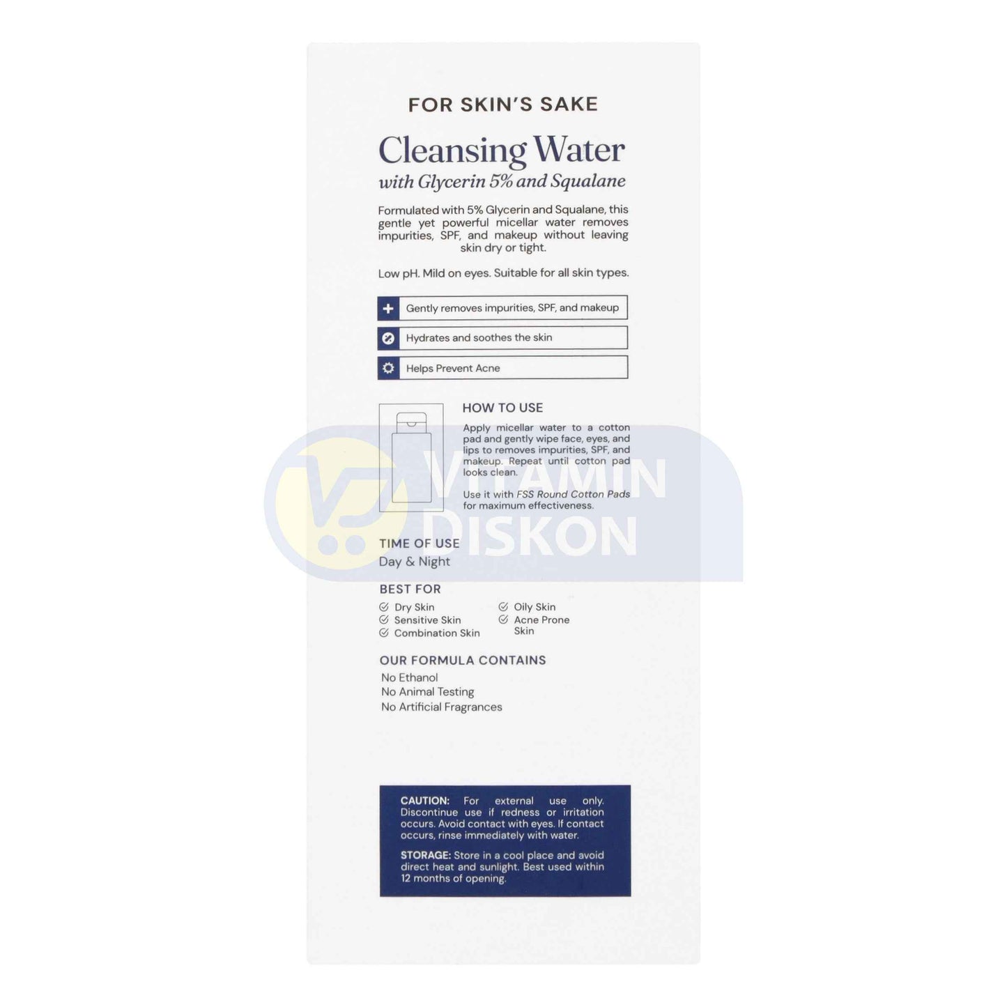 FSS CLEANSING WATER WITH GLYCERIN 5% AND SQUALANE 310ML