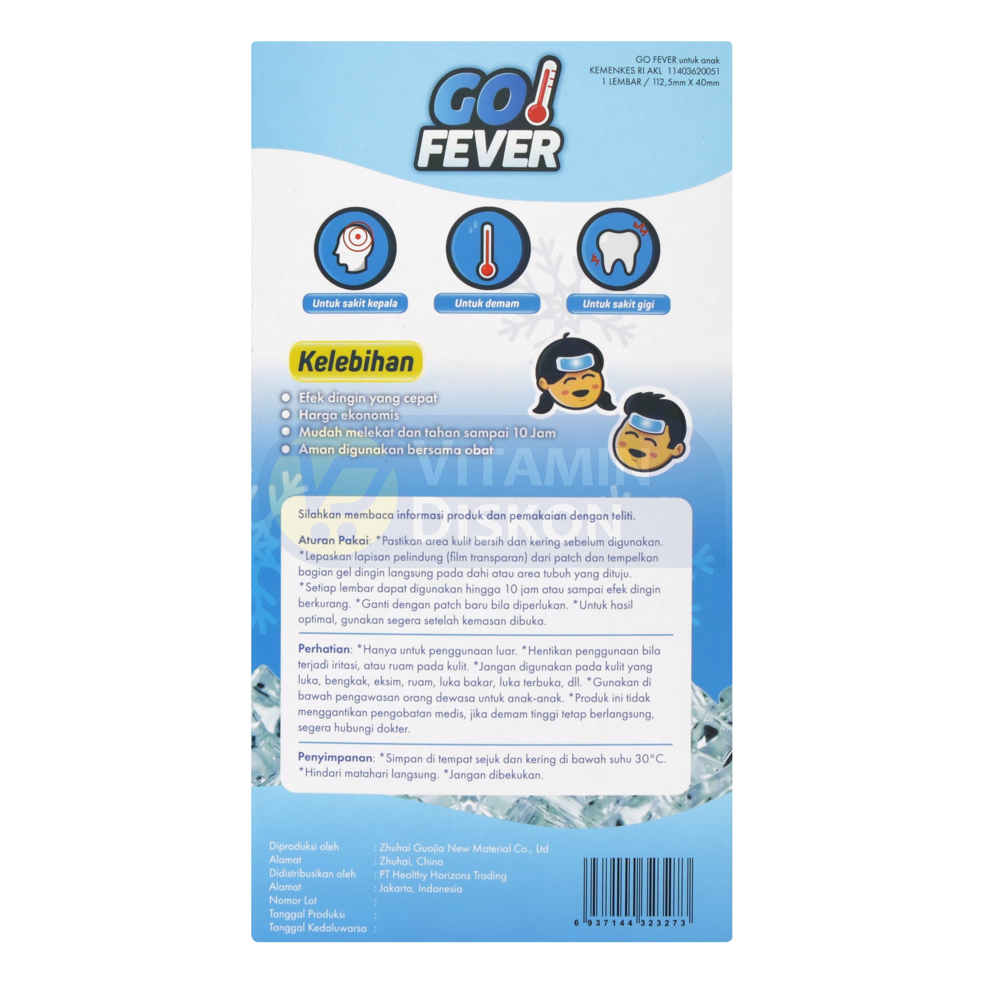 GO FEVER FOR CHILDREN ISI 10 PCS