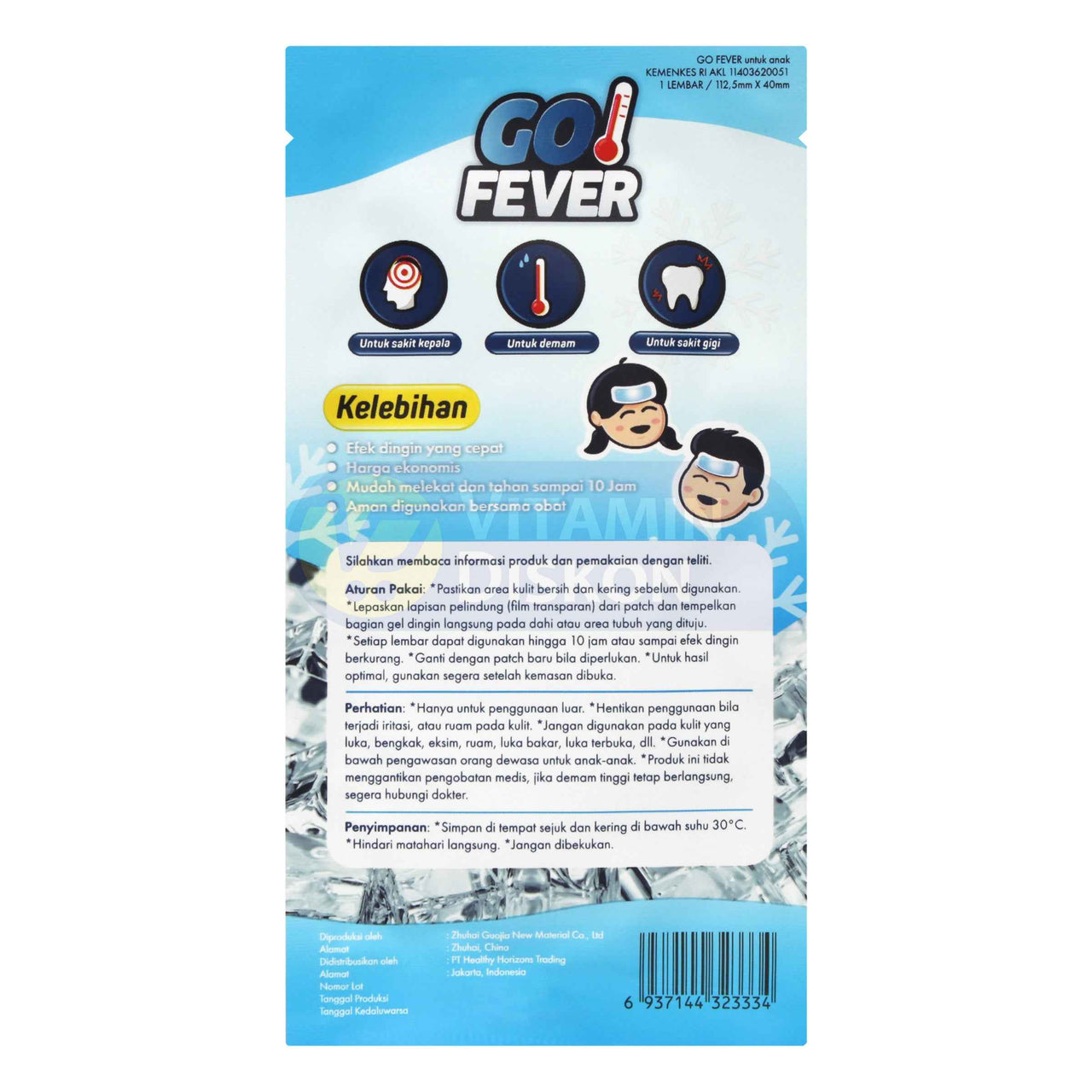 GO FEVER FOR CHILDREN ISI 1 PCS