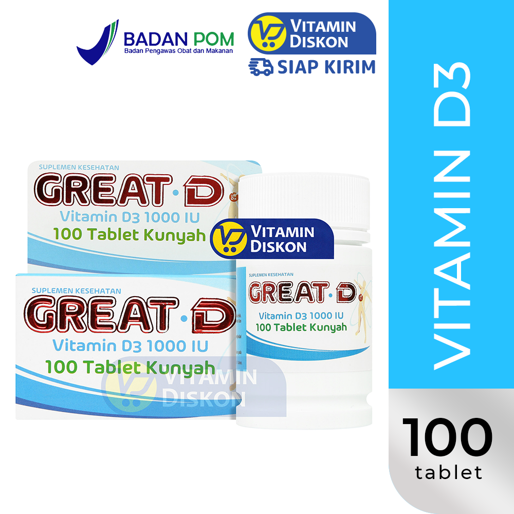 GREAT D VITAMIN D3 1000 IU 100 TABLET