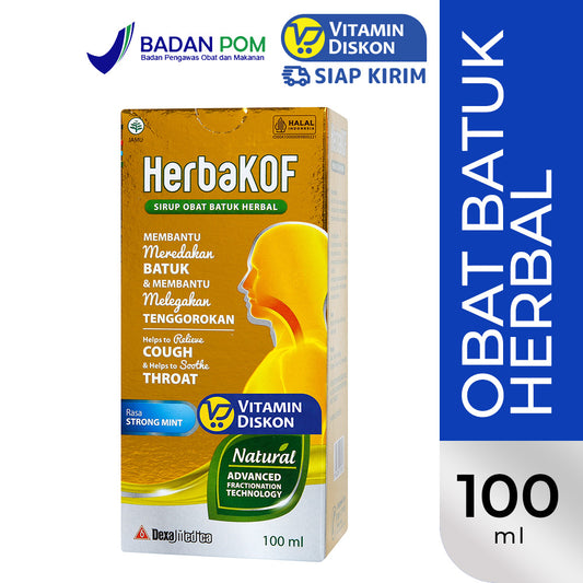 HERBAKOF SIRUP OBAT BATUK HERBAL STRONG MINT 100ML
