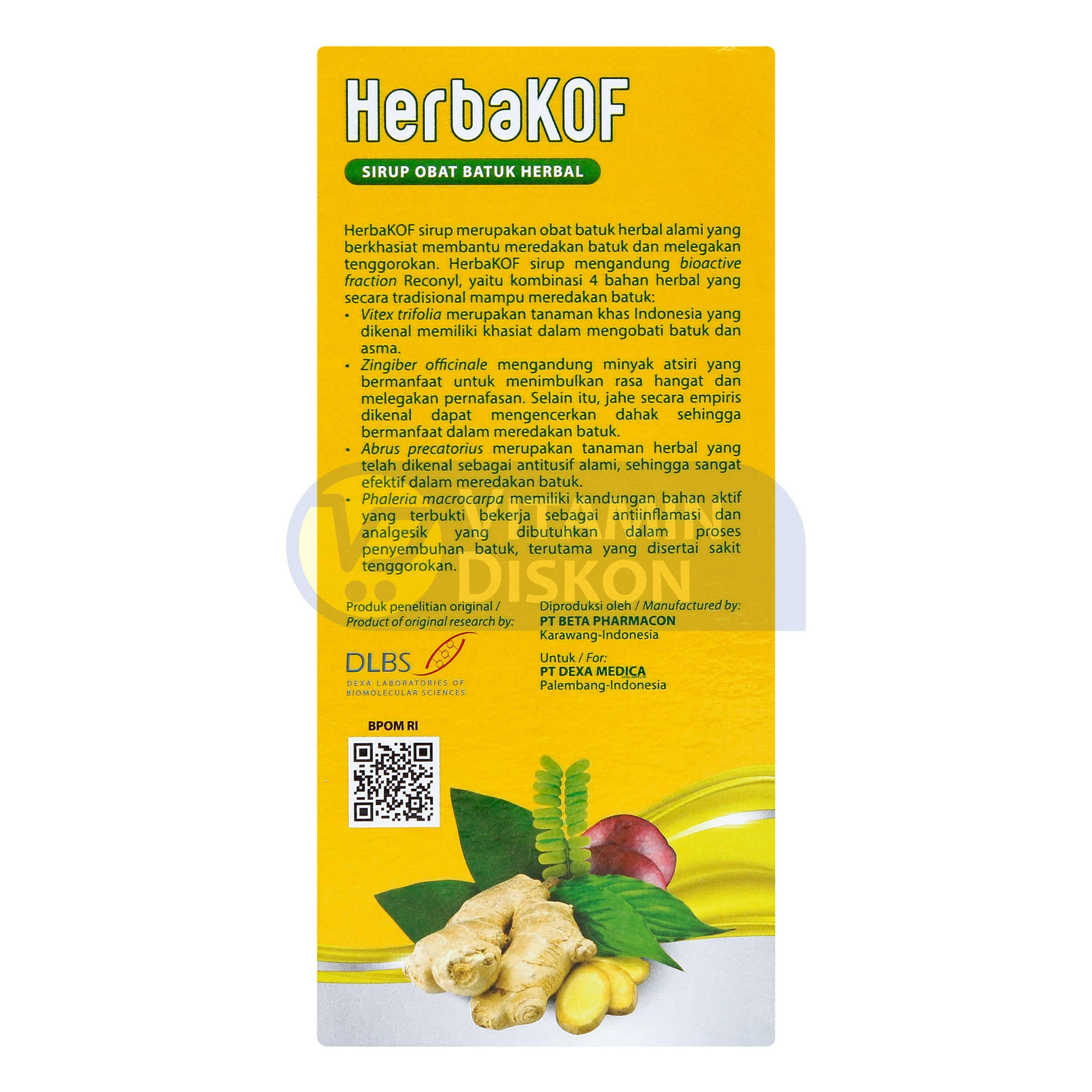 HERBAKOF SIRUP OBAT BATUK HERBAL STRONG MINT 100ML