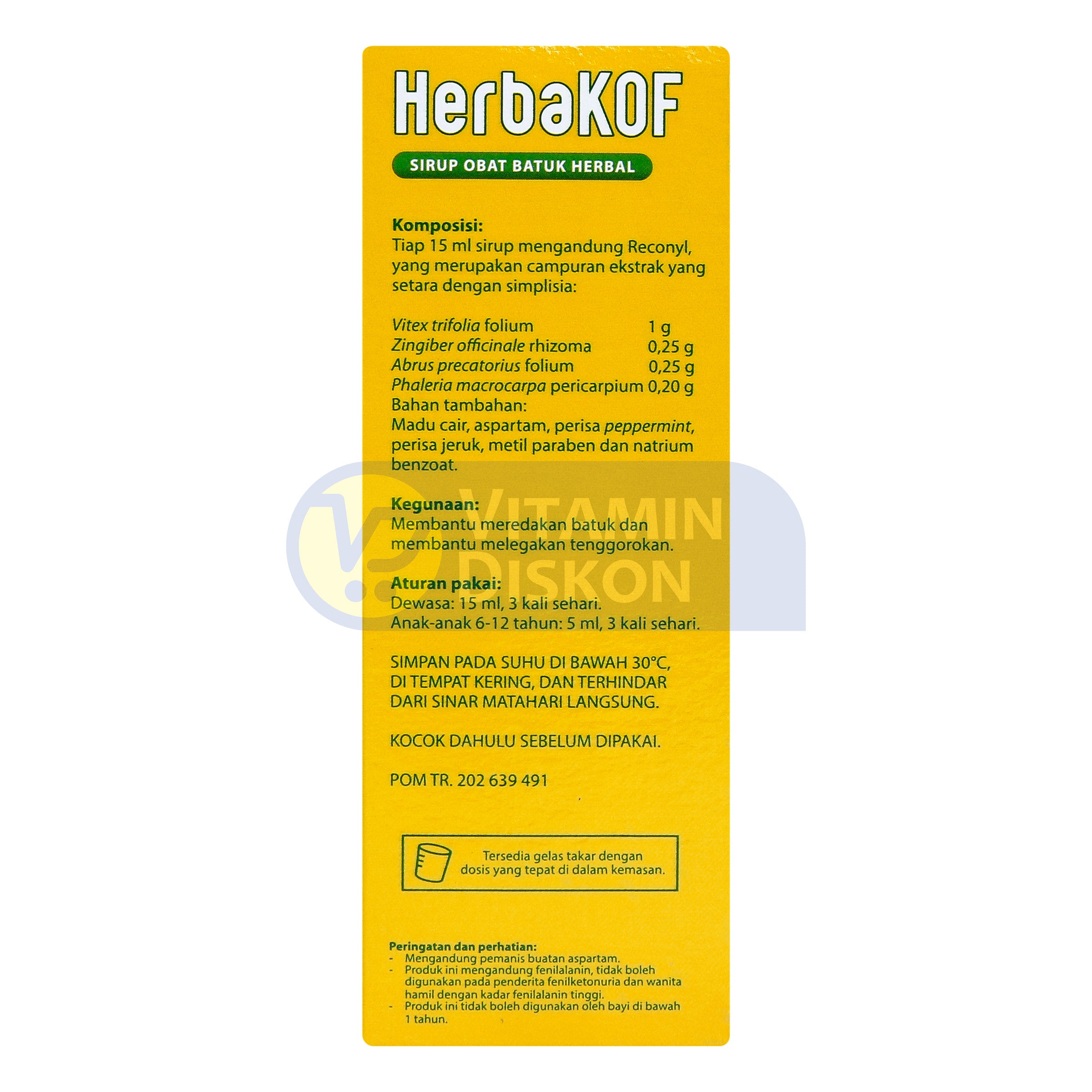 HERBAKOF SIRUP OBAT BATUK HERBAL STRONG MINT 100ML
