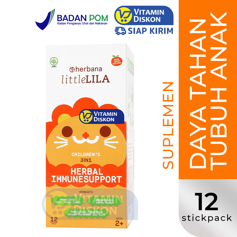 HERBANA LITTLE LILA CHILDRENS 3IN1 HERBAL IMMUNE SUPPORT 12 STICKPACKS