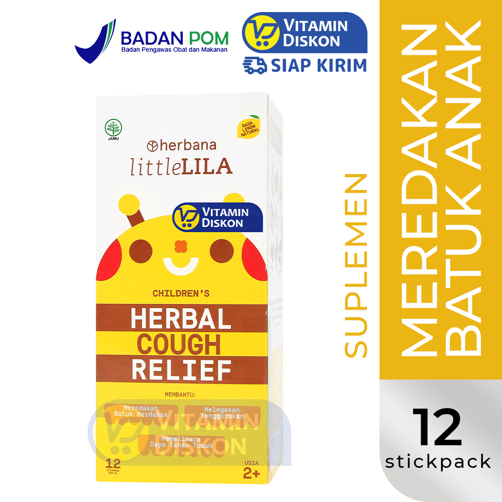 HERBANA LITTLE LILA CHILDRENS HERBAL COUGH RELIEF 12 STICKPACS