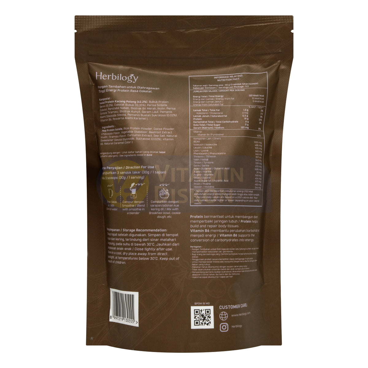 HERBILOGY PLANTPRO WITH COCOA AND HERBS 280GR