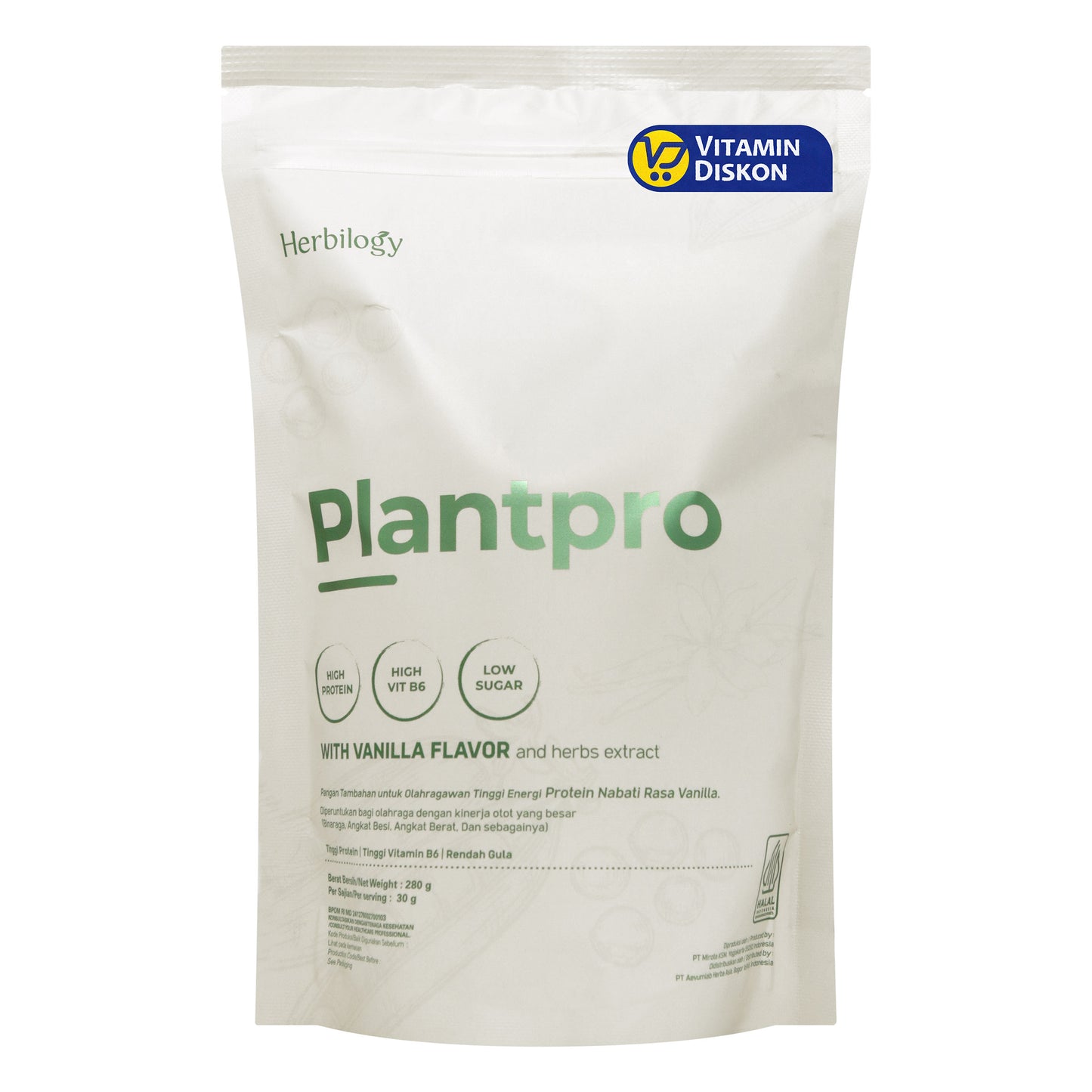 HERBILOGY PLANTPRO WITH VANILLA AND HERBS 280GR