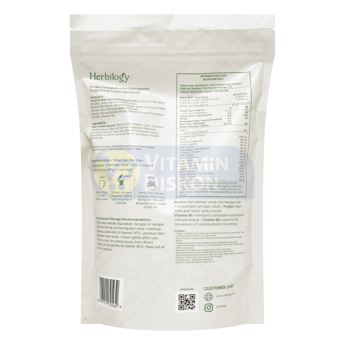HERBILOGY PLANTPRO WITH VANILLA AND HERBS 280GR