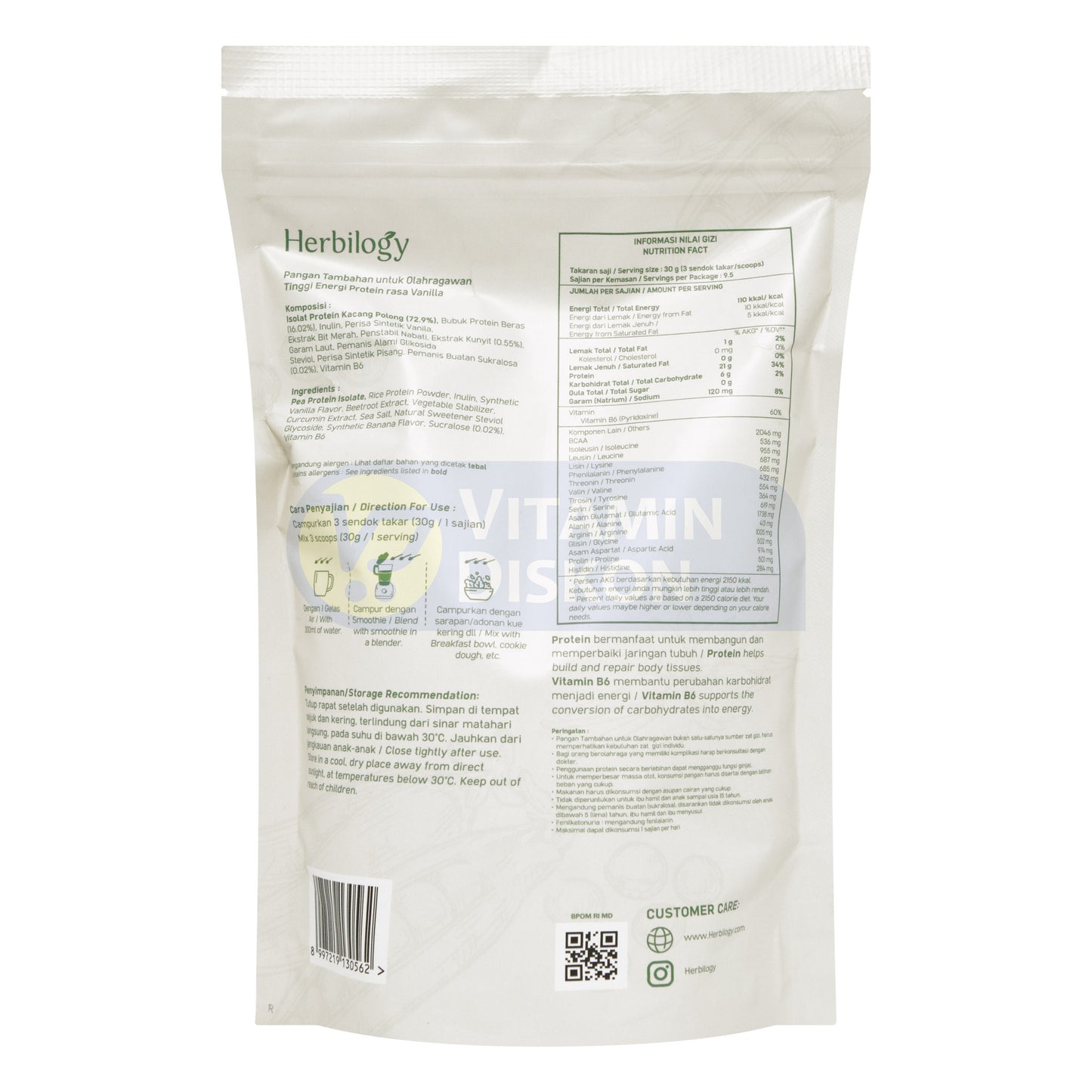 HERBILOGY PLANTPRO WITH VANILLA AND HERBS 280GR
