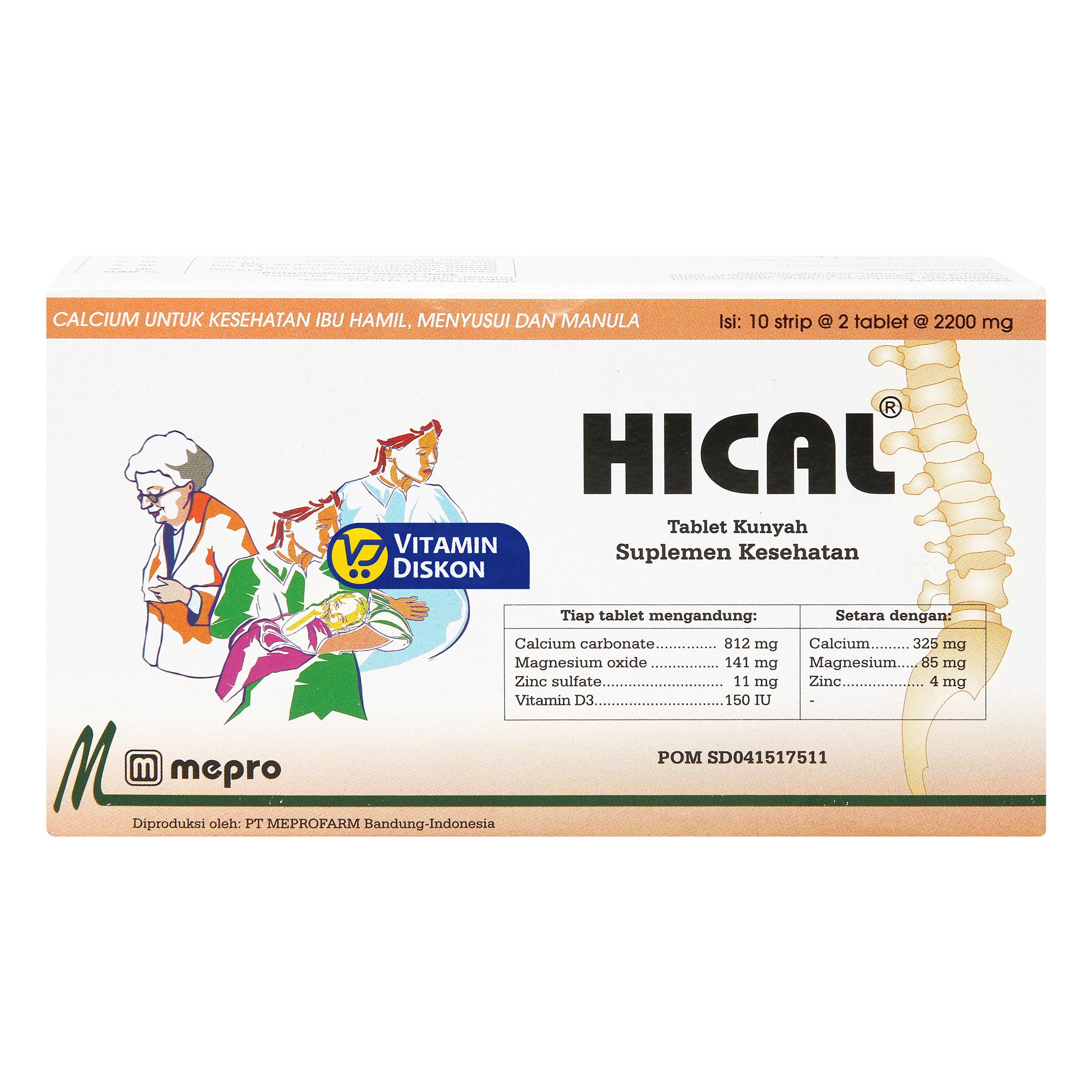 HICAL 1 BOX ISI 10 STRIP