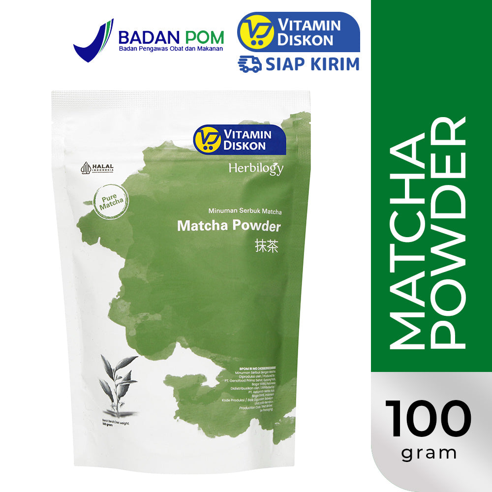 HERBILOGY MATCHA POWDER 100GR BPOM UNTUK KESEHATAN KULIT