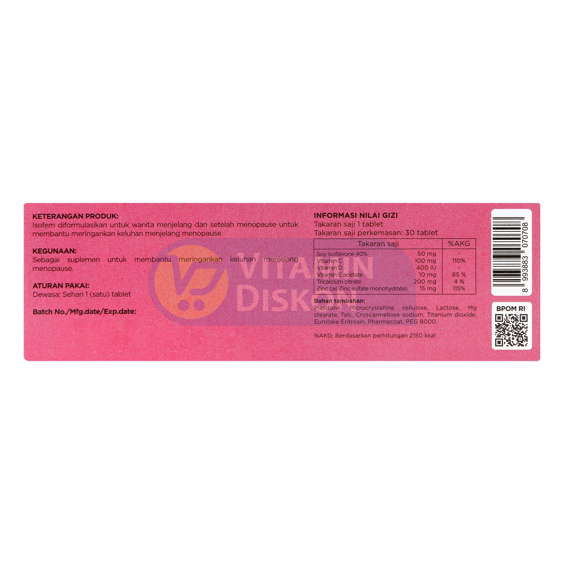 ISOFEM 1 BOX ISI 5 STRIP
