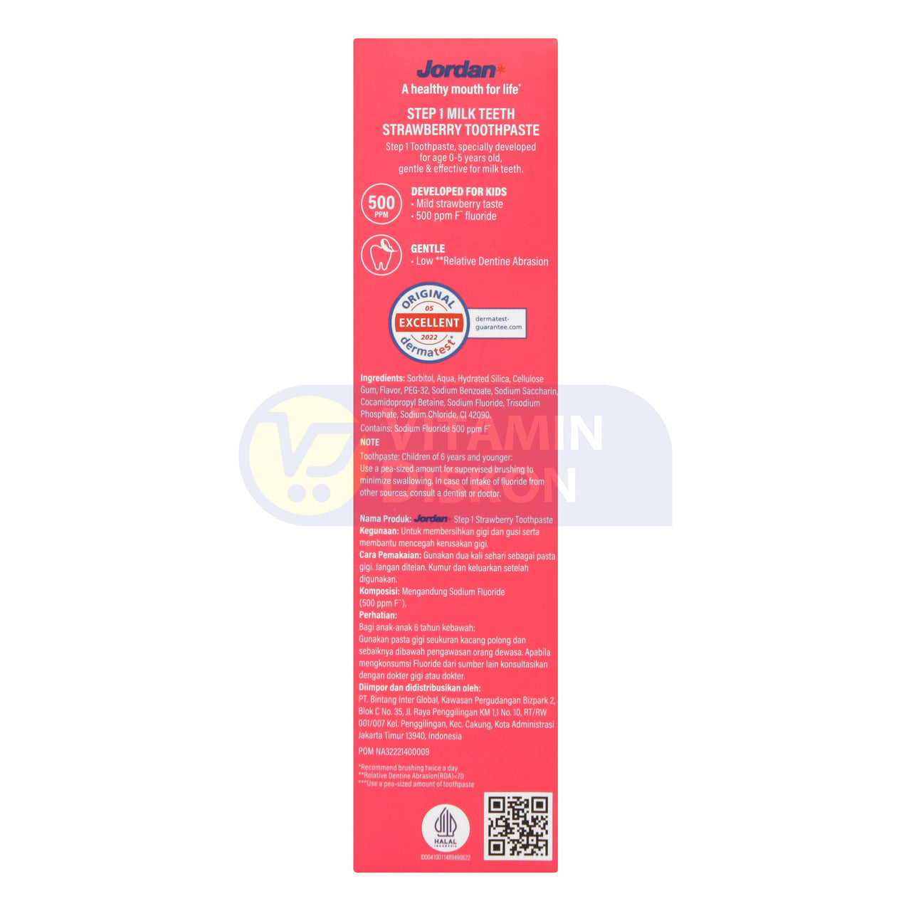 JORDAN KIDS TOOTHPASTE MILK TEETH STEP 1 (0-5 YEARS) 75G