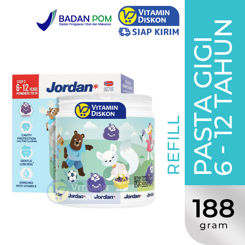 JORDAN KIDS TOOTHPASTE STEP 2 GRAPE REFILL 188 GR