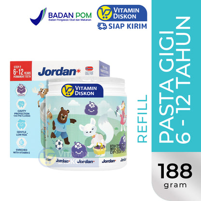 JORDAN KIDS TOOTHPASTE STEP 2 GRAPE REFILL 188 GR