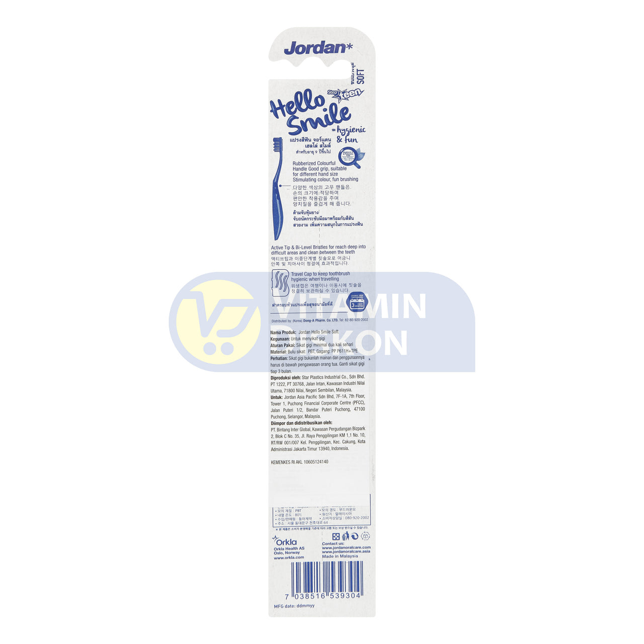 JORDAN TOOTHBRUSH HELLO SMILE 9+