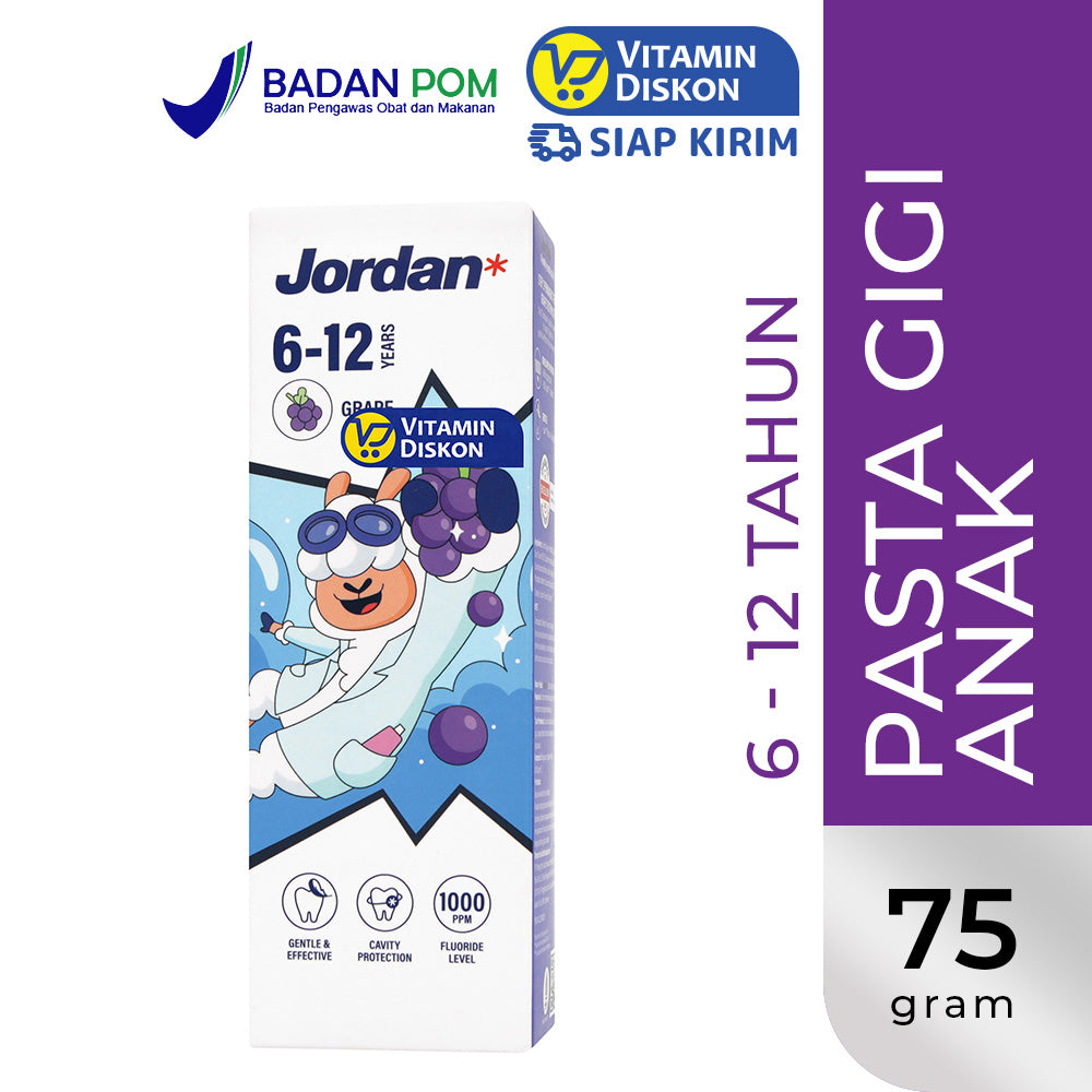JORDAN KIDS TOOTHPASTE NEW PERMANENT TEETH STEP 2 (6-12 YEARS) 75G