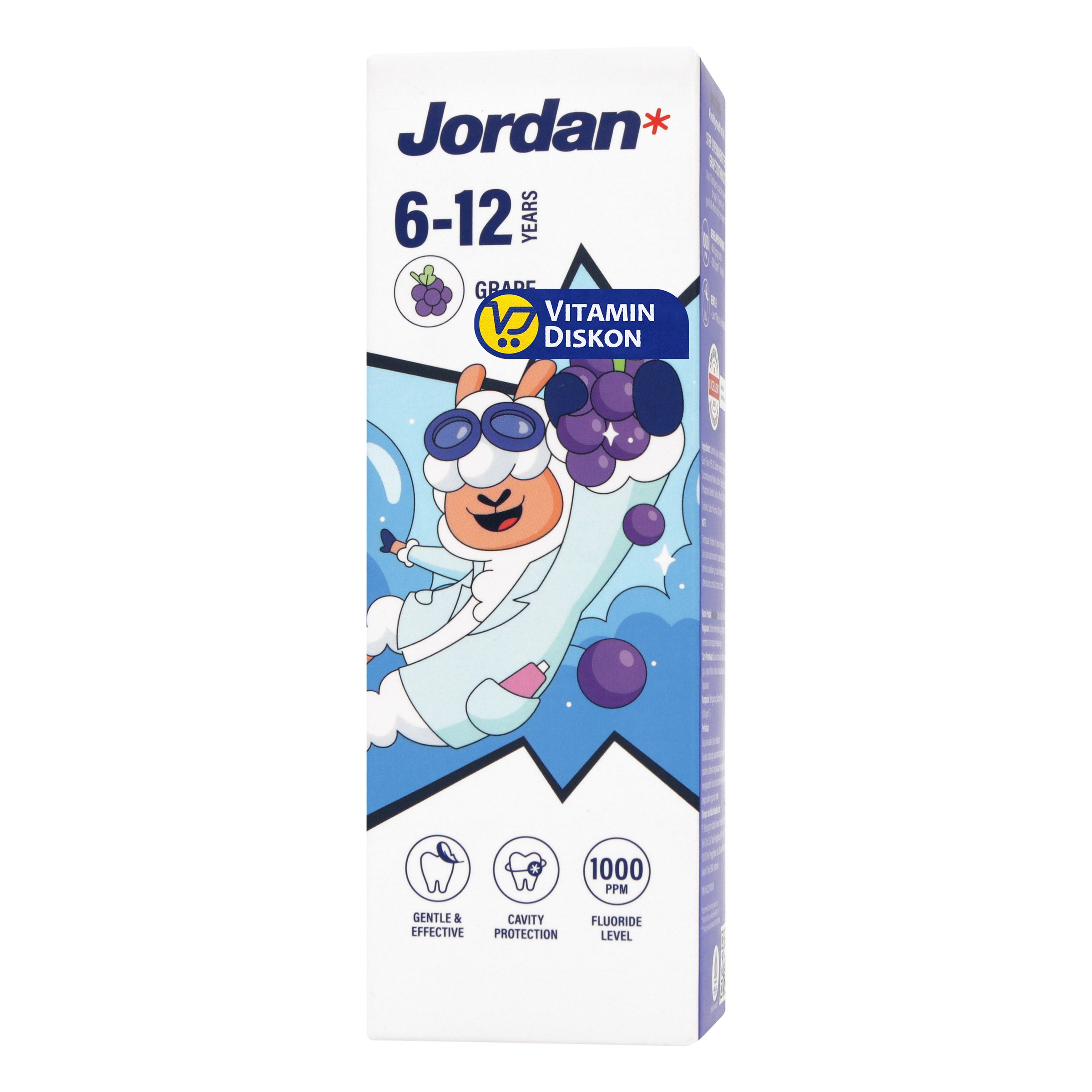 JORDAN KIDS TOOTHPASTE NEW PERMANENT TEETH STEP 2 (6-12 YEARS) 75G