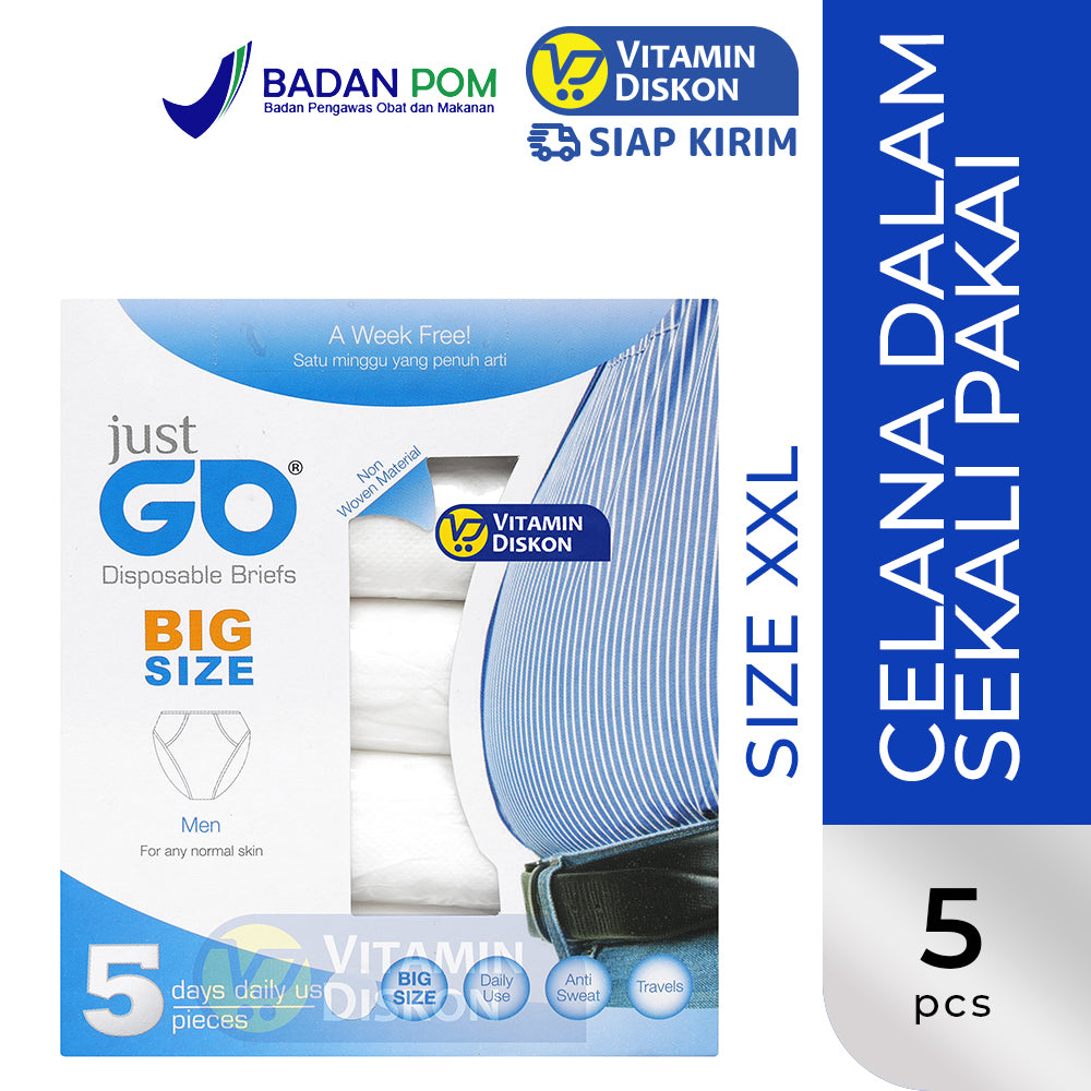 JUST GO DISPOSABLE UNDERWEAR BIG SIZE MEN SIZE XXL
