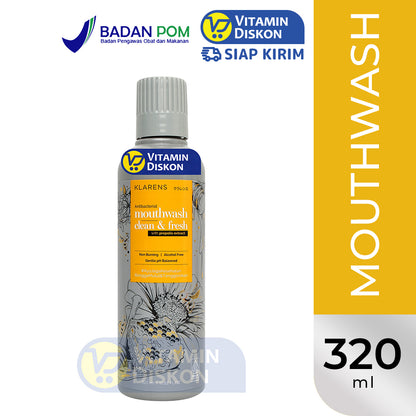 KLARENS ANTIBACTERIAL MOUTHWASH CLEAN AND FRESH - 320ML