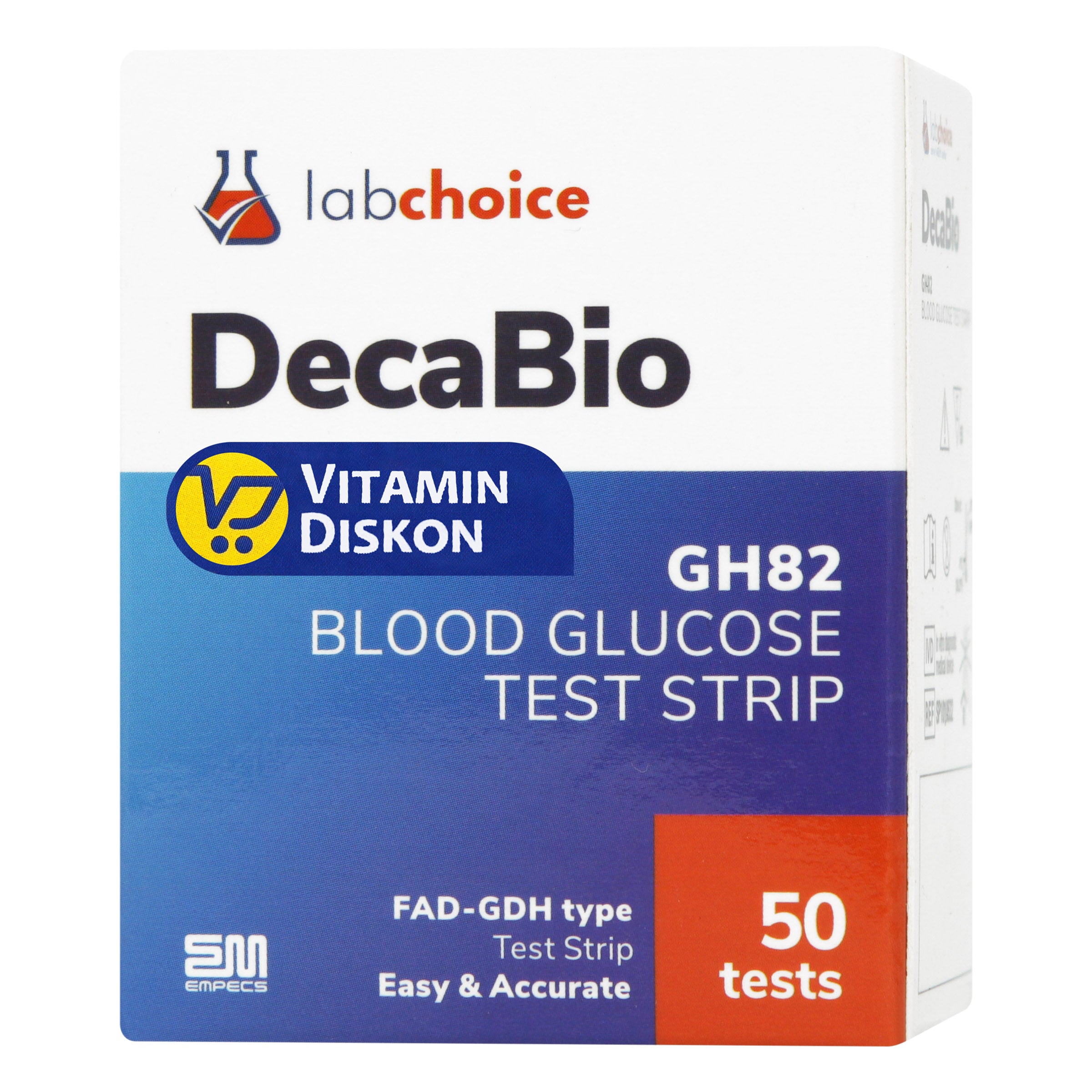 LABCHOICE BLOOD GLUCOSE TEST STRIP DECABIO GH82
