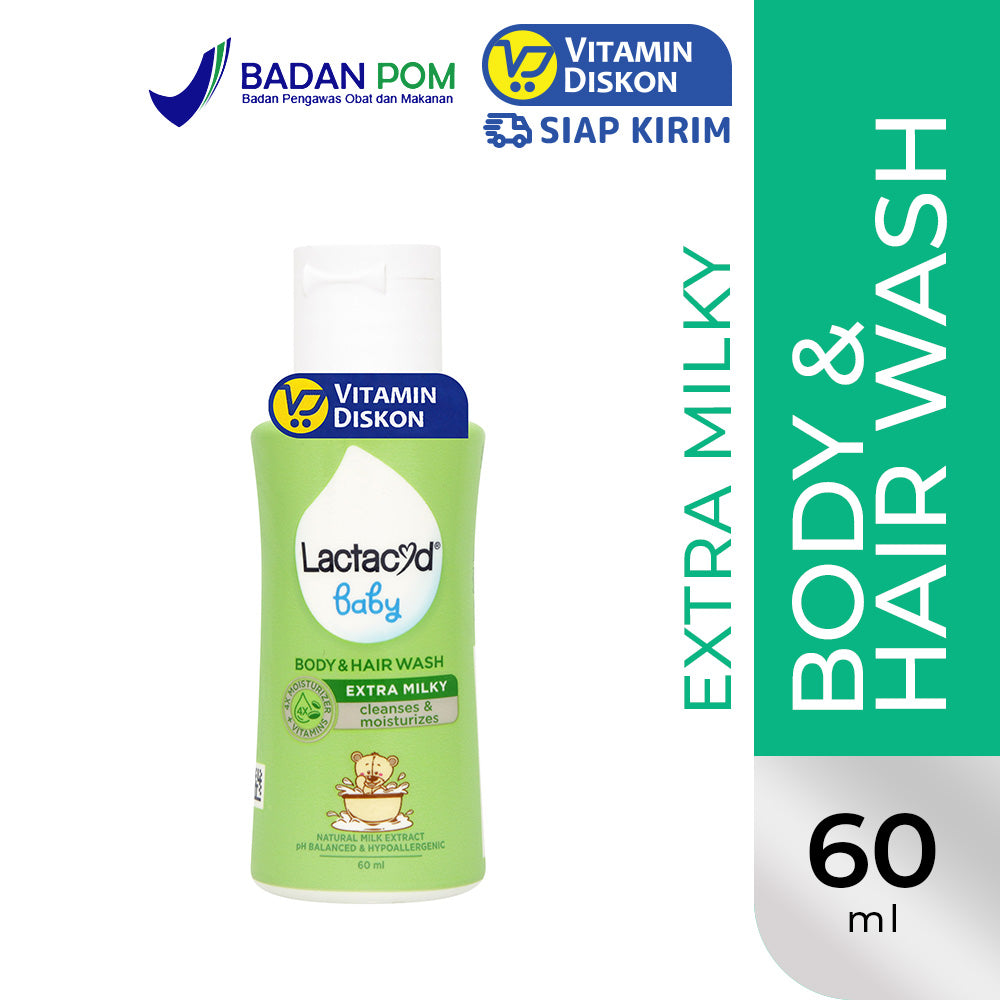 LACTACYD BABY BODY AND HAIR WASH EXTRA MILKY 60ML