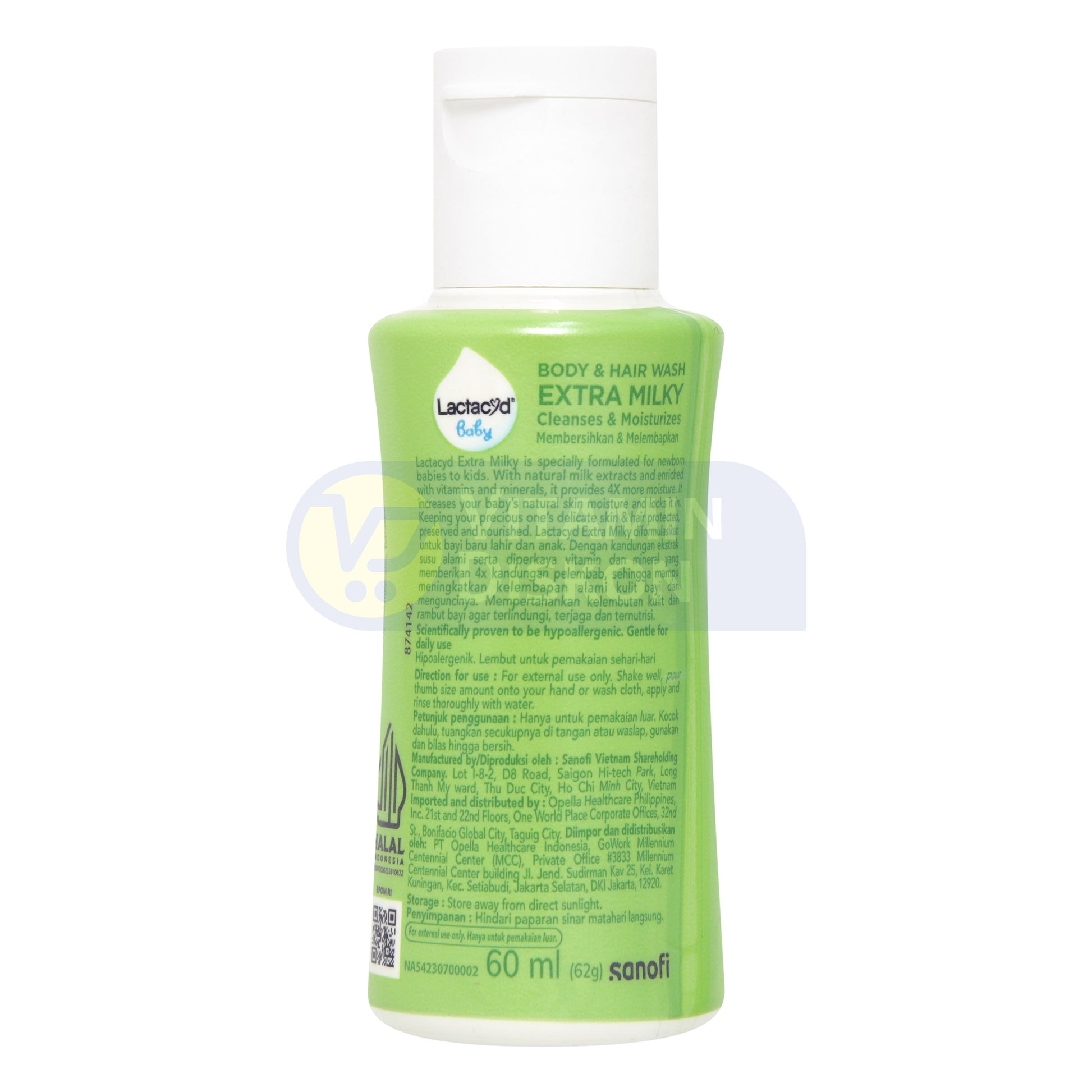 LACTACYD BABY BODY AND HAIR WASH EXTRA MILKY 60ML