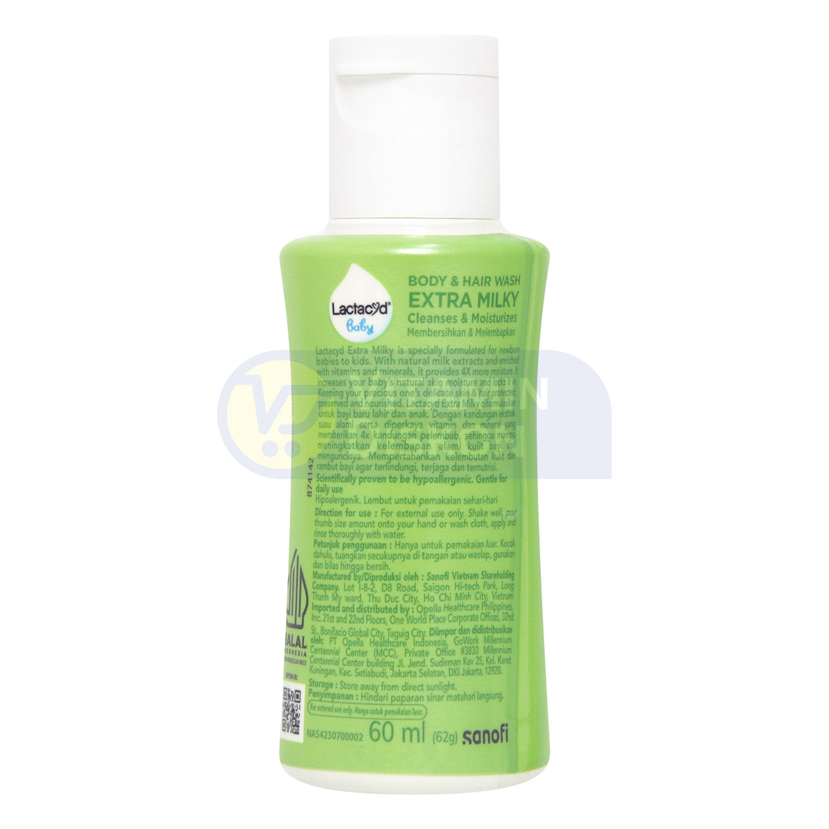 LACTACYD BABY BODY AND HAIR WASH EXTRA MILKY 60ML