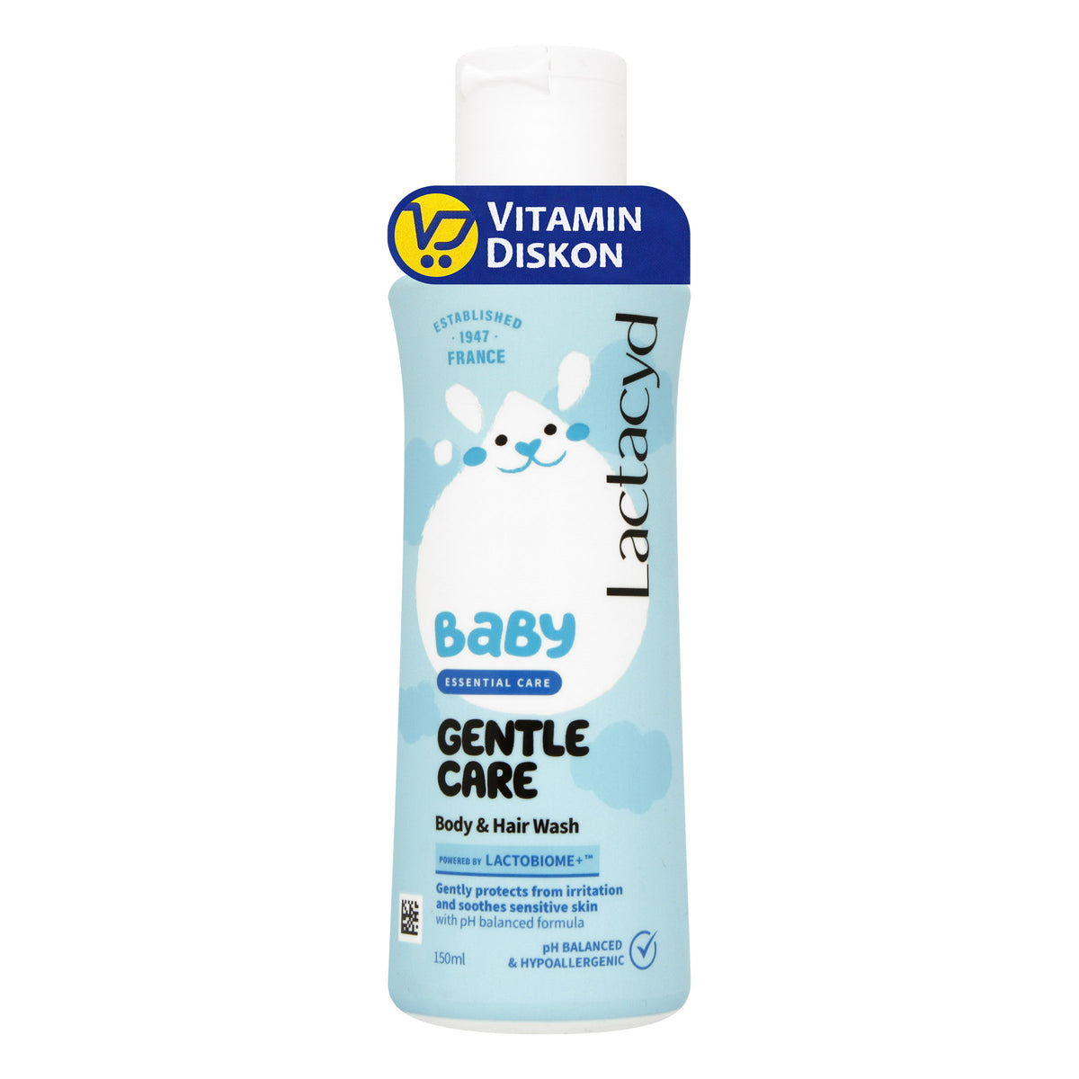 LACTACYD BABY BODY AND HAIR WASH GENTLE CARE 150ML