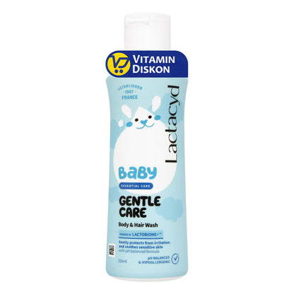 LACTACYD BABY BODY AND HAIR WASH GENTLE CARE 150ML