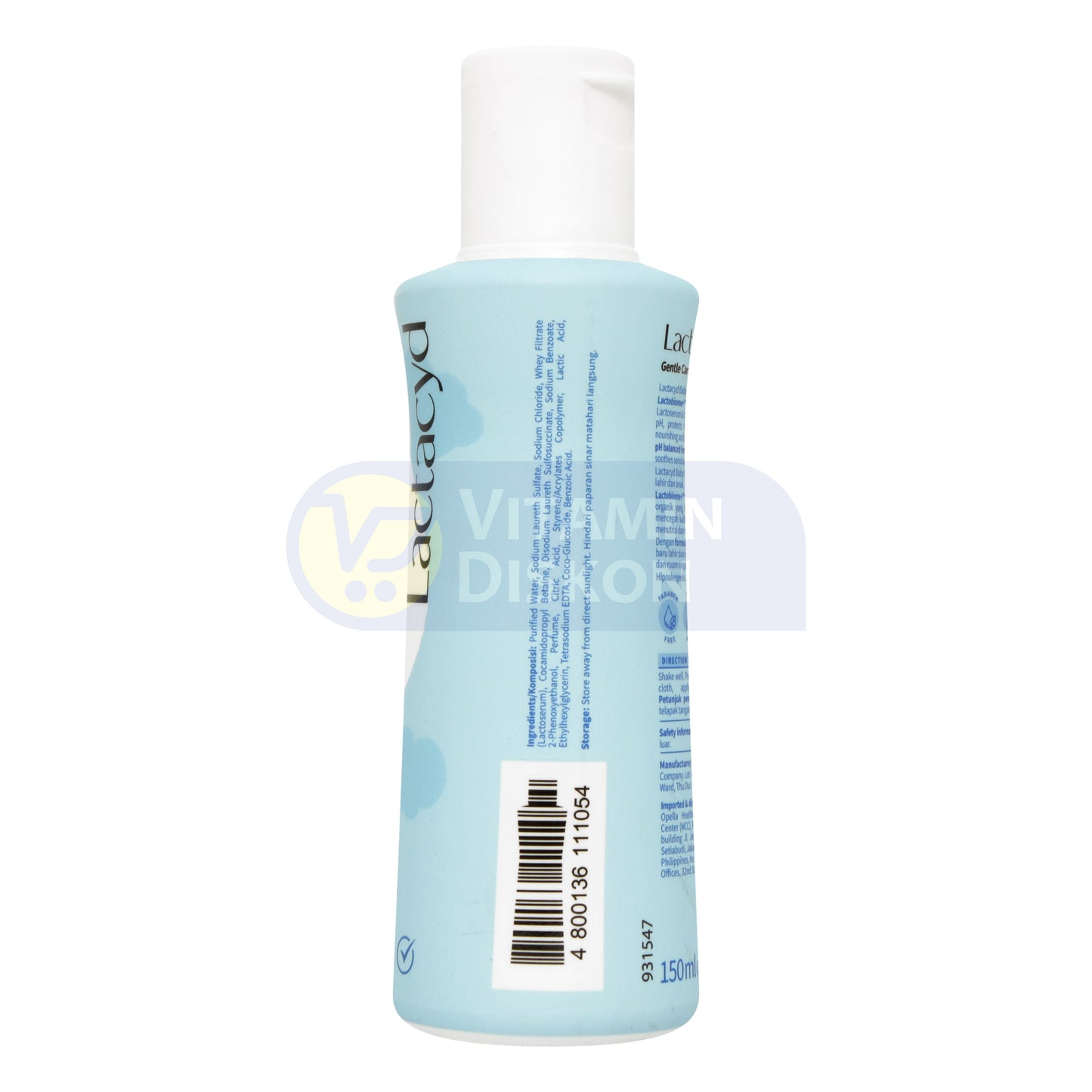 LACTACYD BABY BODY AND HAIR WASH GENTLE CARE 150ML