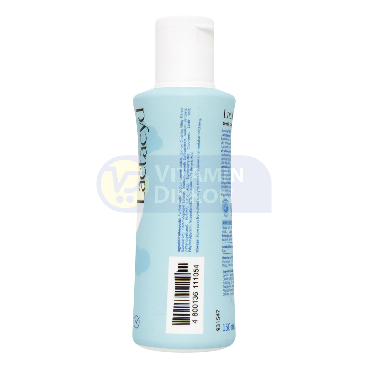 LACTACYD BABY BODY AND HAIR WASH GENTLE CARE 150ML