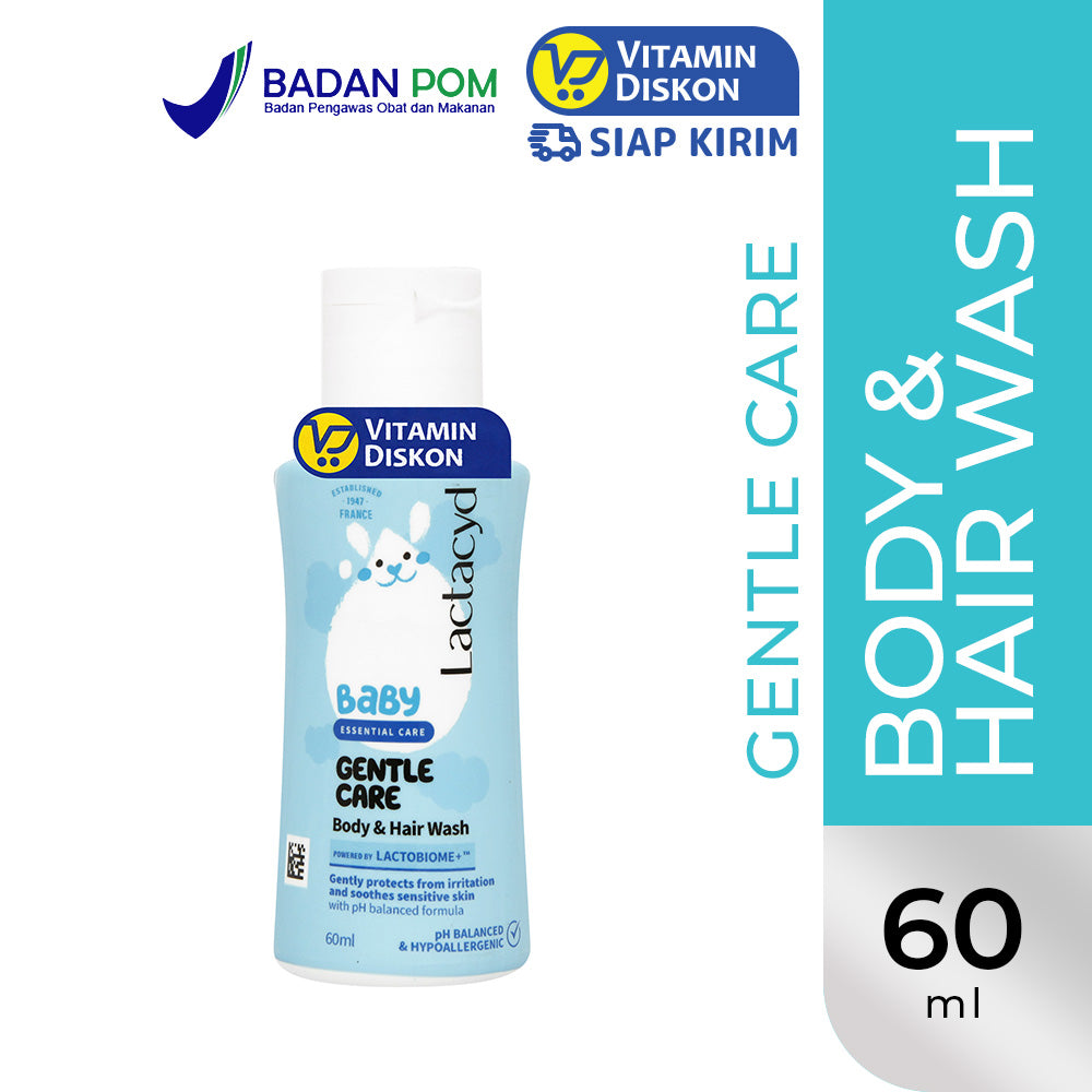 LACTACYD BABY BODY AND HAIR WASH GENTLE CARE 60ML