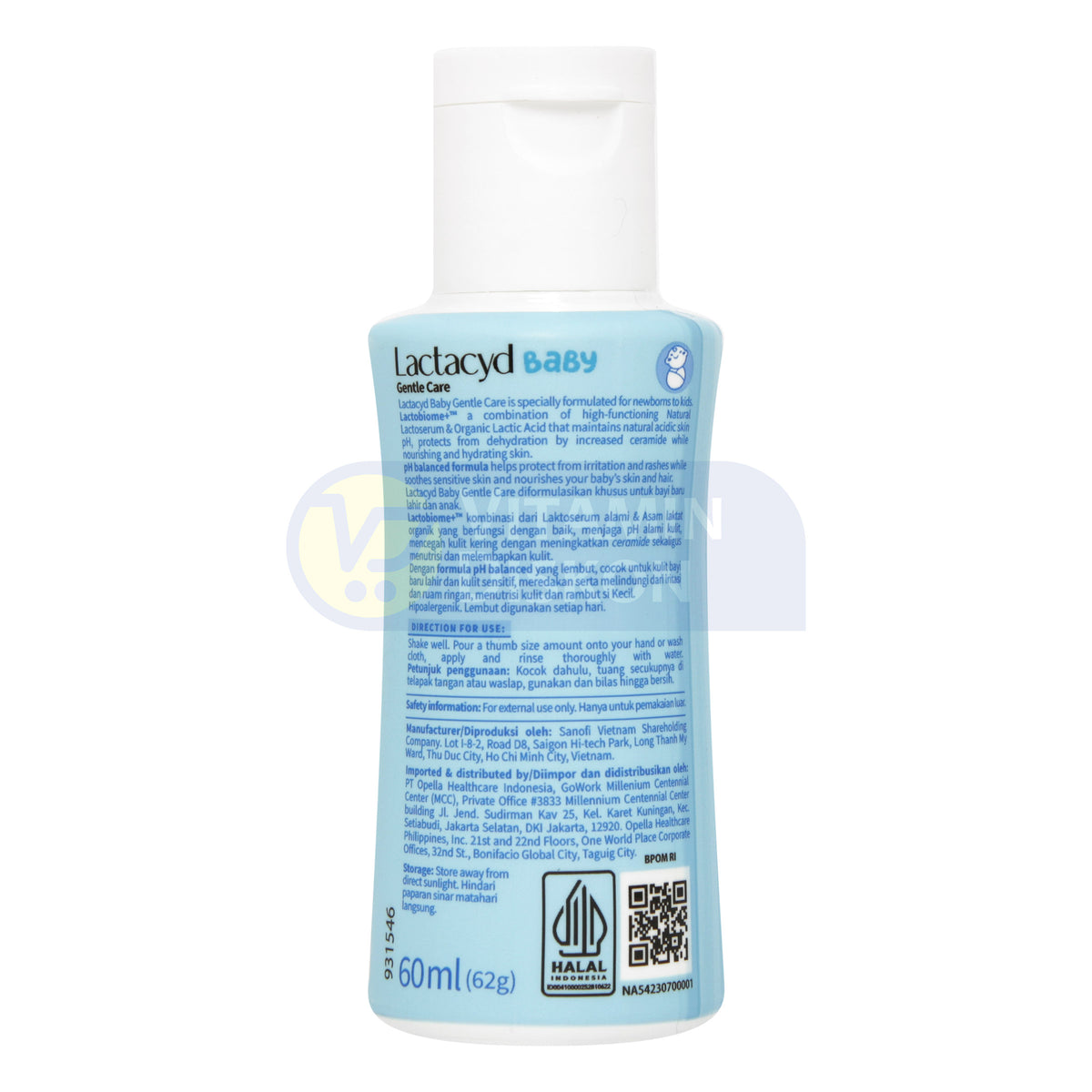 LACTACYD BABY BODY AND HAIR WASH GENTLE CARE 60ML