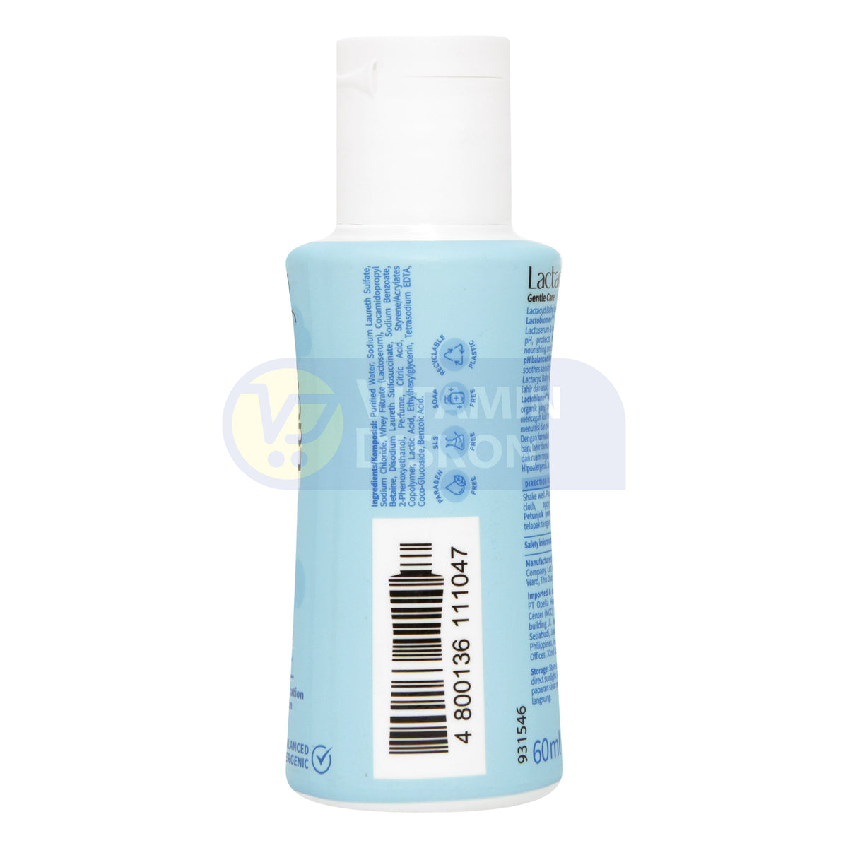 LACTACYD BABY BODY AND HAIR WASH GENTLE CARE 60ML