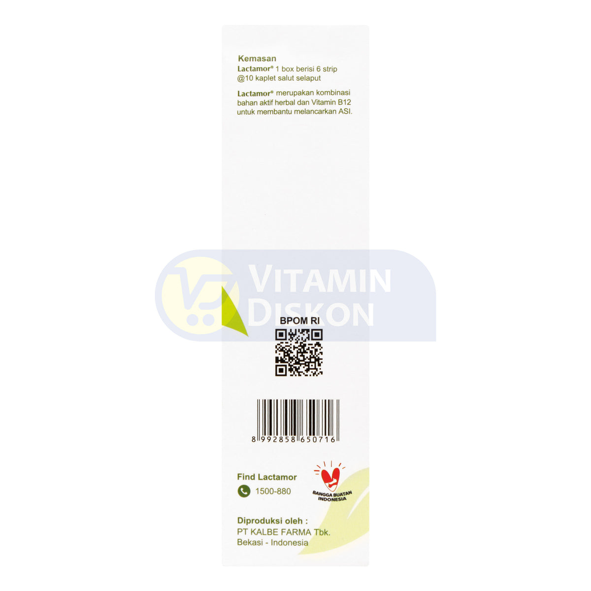 LACTAMOR SUPLEMEN PELANCAR ASI 1 BOX ISI 10 STRIP