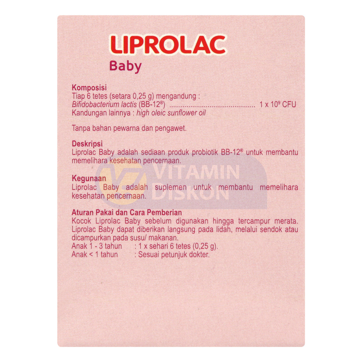 LIPROLAC BABY DROPS SUPLEMEN MAKANAN 8 ML