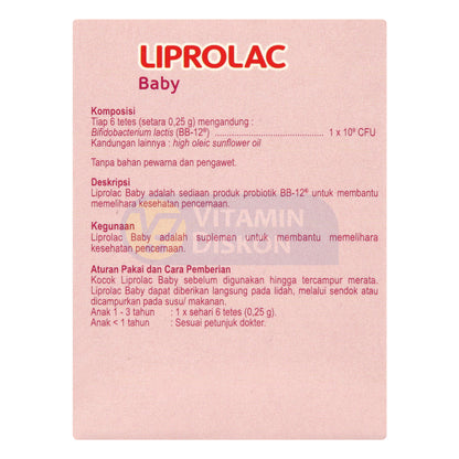 LIPROLAC BABY DROPS SUPLEMEN MAKANAN 8 ML