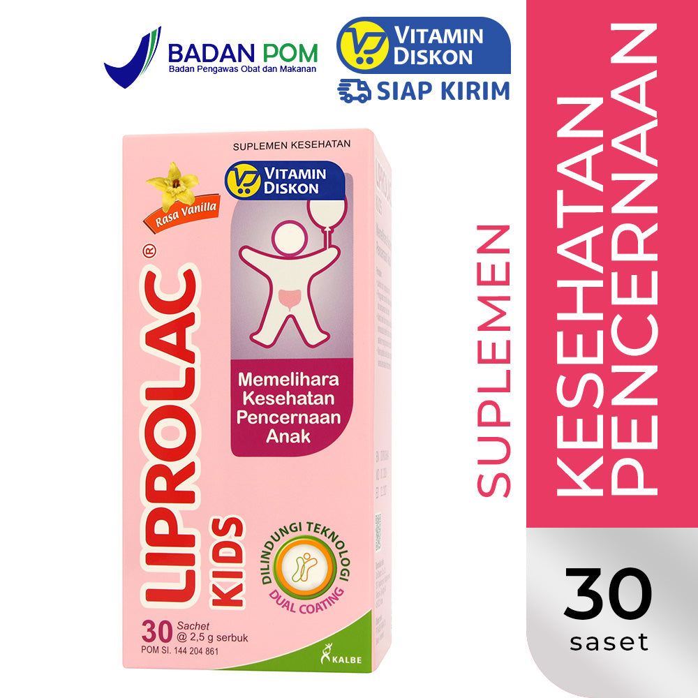 LIPROLAC KIDS SUPLEMEN MAKANAN 1 BOX ISI 30 SACHET