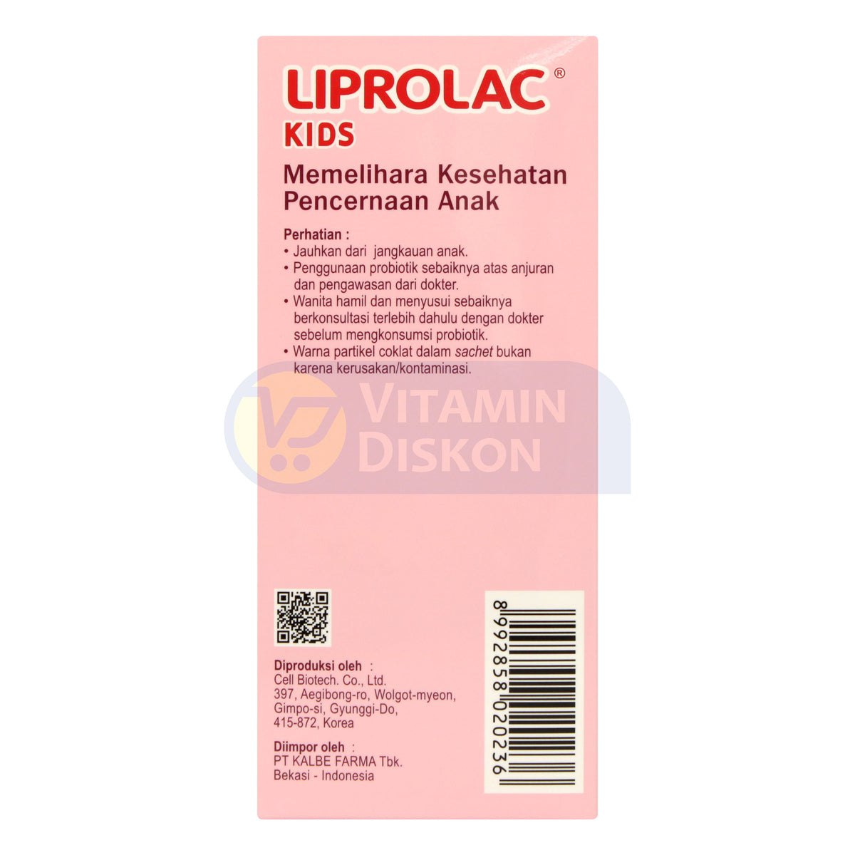 LIPROLAC KIDS SUPLEMEN MAKANAN 1 BOX ISI 30 SACHET
