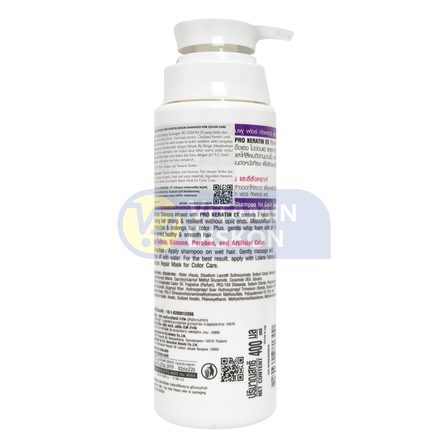 LOLANE INTENSE CARE KERATIN SERUM SHAMPOO FOR COLOR CARE 400 ML