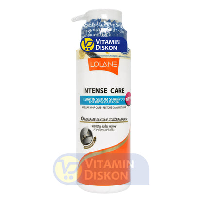 LOLANE INTENSE CARE KERATIN SERUM SHAMPOO FOR DRY AND DAMAGED 400 ML