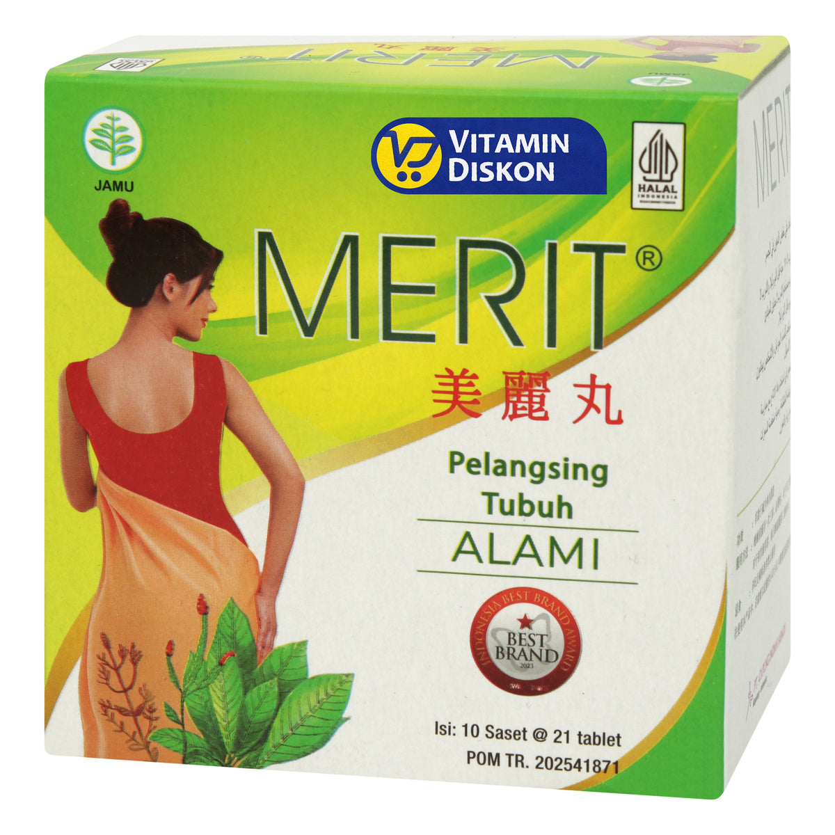 MERIT PELANGSING TUBUH ALAMI 10 SACHET @21 TABLETS