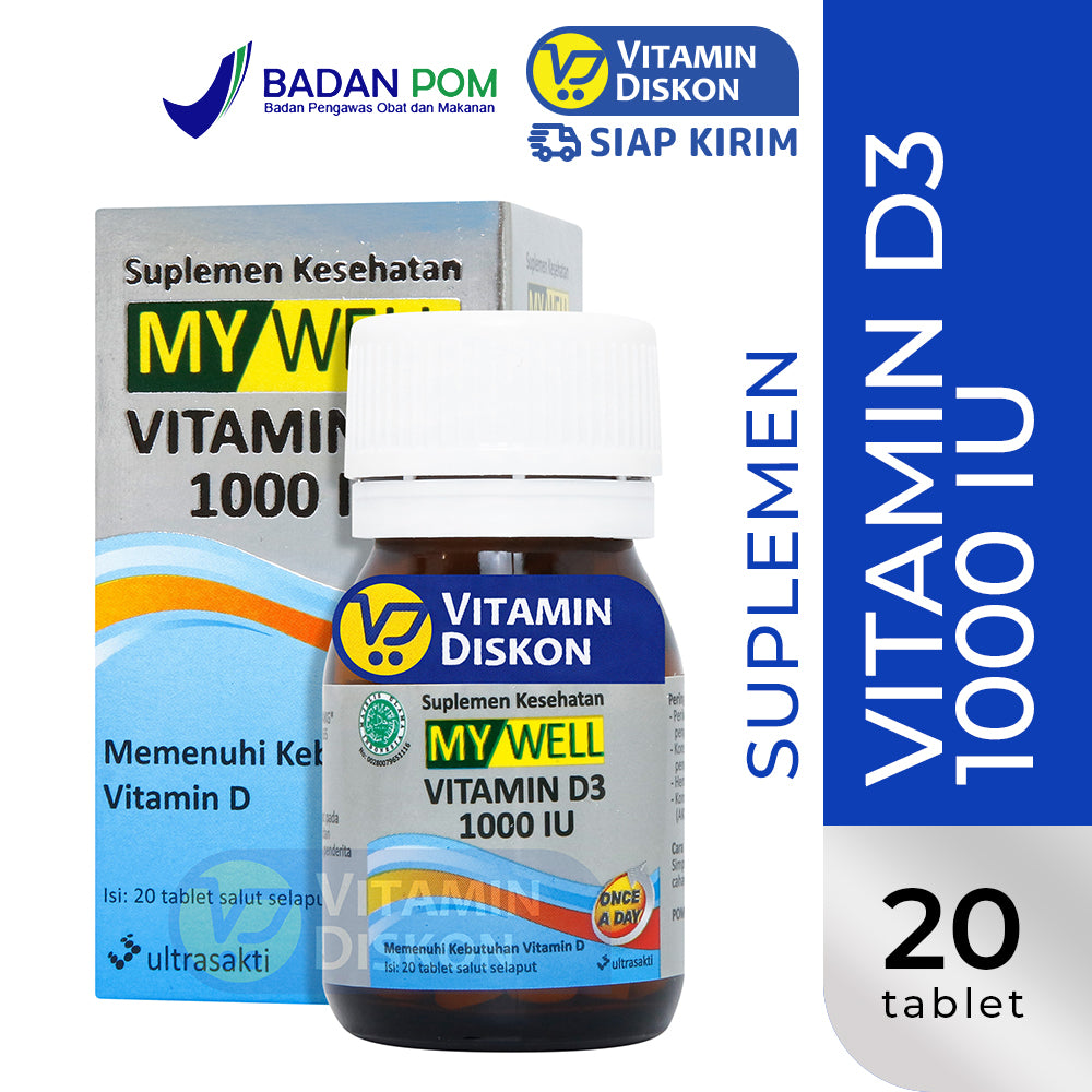 MYWELL VIT D3 1000 IU ISI 20 TABLET